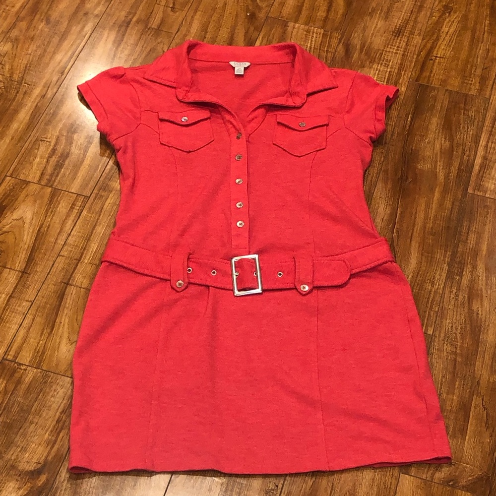 🍒Guess Orange Skater Dress